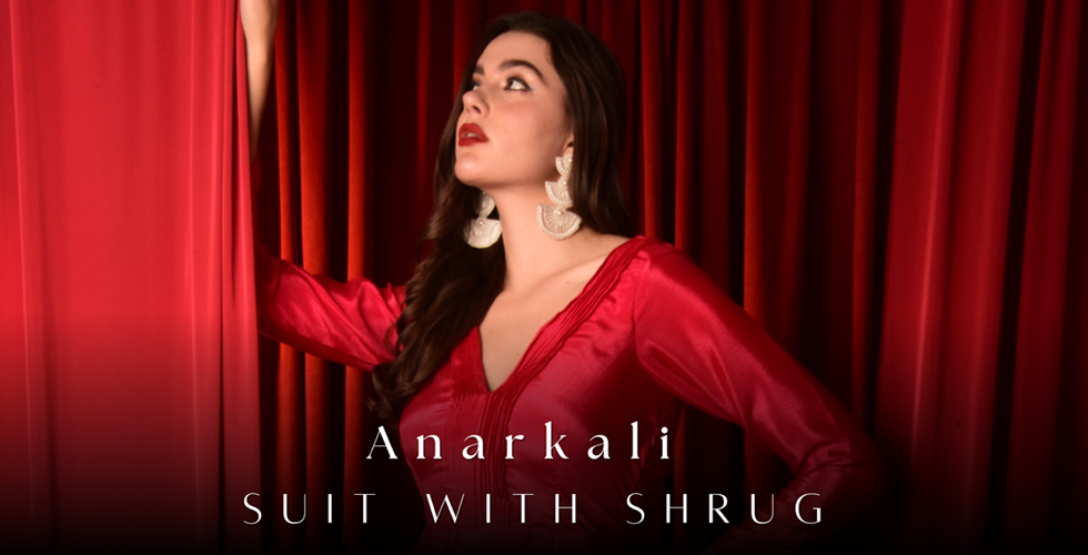 Laalzari’s Anarkali Suit with Shrug: The Perfect Blend of Tradition an